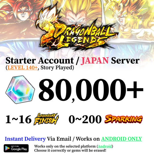 Dragon Ball Legends Japan Starter Account [Android]