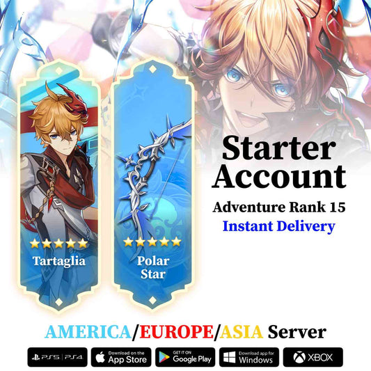 Tartaglia with Polar Star - Genshin Reroll Account